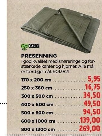 jem & fix Presenning tilbud