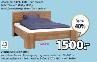 JYSK Vedde Sengeramme tilbud