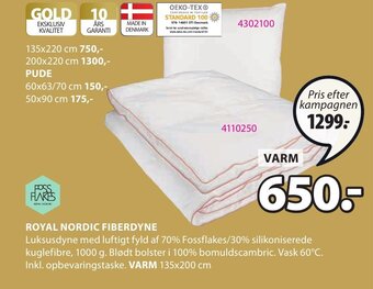 JYSK Royal Nordic Fiberdyne tilbud