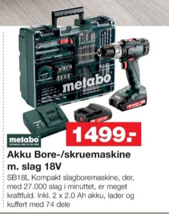 Bauhaus Metabo bore- og skruemaskine tilbud