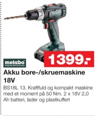 Bauhaus Metabo bore- og skruemaskine tilbud
