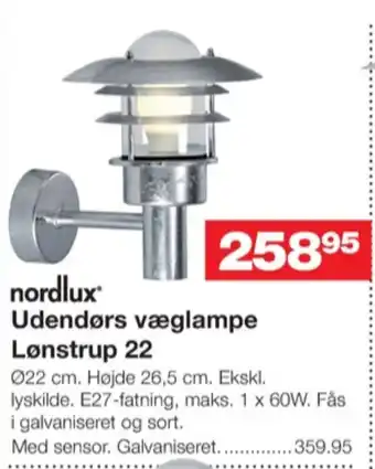 Lønstrup væglampe