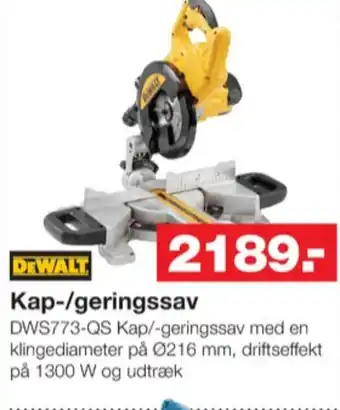 Bauhaus Dewalt kap- og geringssav tilbud