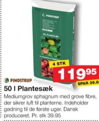 Bauhaus Pindstrup plantesæk tilbud
