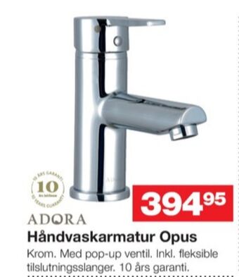 Bauhaus Adora håndvaskarmatur tilbud