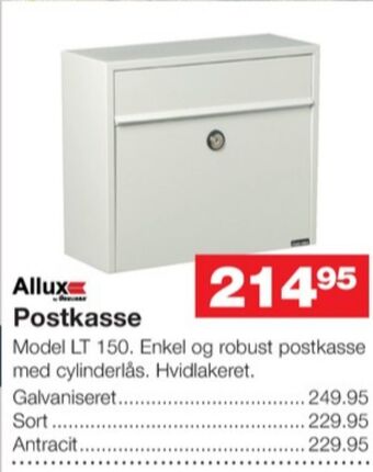 Bauhaus Allux postkasse tilbud