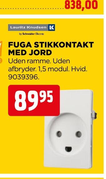 jem & fix Fuga stikkontakt med jord tilbud