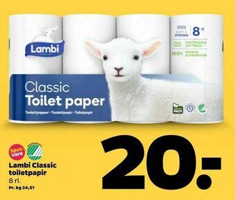 Netto Lambi Classic toiletpapir tilbud