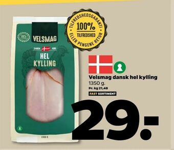 Netto Velsmag dansk hel kylling tilbud
