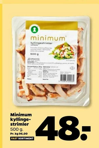 Netto Minimum kyllingestrimler tilbud