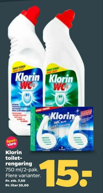 Netto Klorin toiletrengøring tilbud