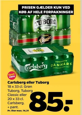 Netto Carlsberg eller Tuborg tilbud