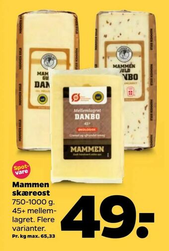 Netto Mammen skæreost tilbud