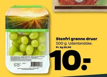 Netto Stenfri grønne druer tilbud