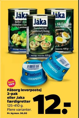 Netto 2-pak eller Jaka færdigretter tilbud