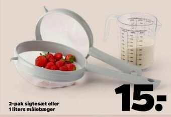 2-pak sigtesæt eller 1 liters målebæger