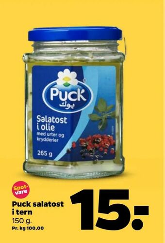 Netto Puck salatost i tern tilbud