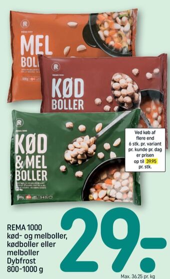 REMA 1000 Rema 1000 kød- og melboller tilbud