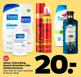 Netto Sanex, Poly Swing, Head & Shoulders eller Herbal Essences tilbud