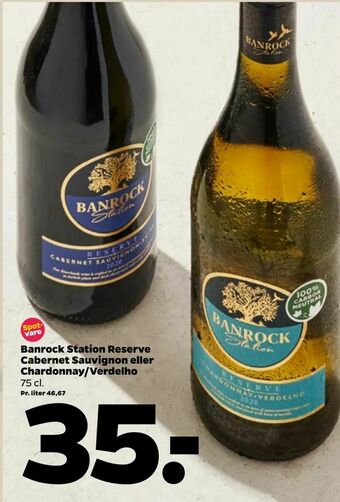 Netto Banrock Station Reserve Cabernet Sauvignon eller Chardonnay/Verdelho tilbud