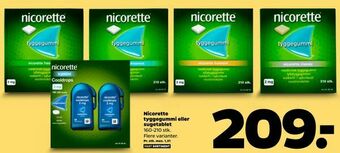 Nicorette tyggegummi eller sugetablet