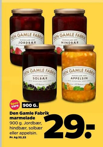 Netto Den Gamle Fabrik marmelade tilbud