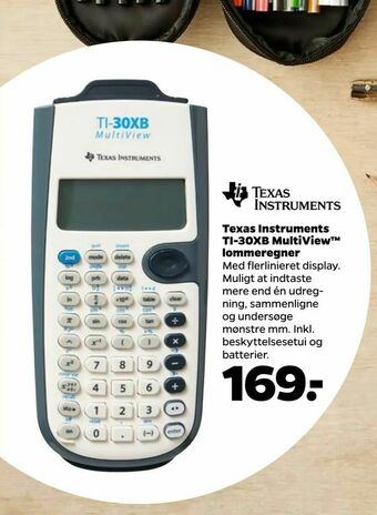 Netto Texas Instruments TI-30XB MultiView™ lommeregner tilbud