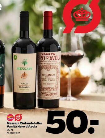 Messapi Zinfandel eller Vanitá Nero d'Avola