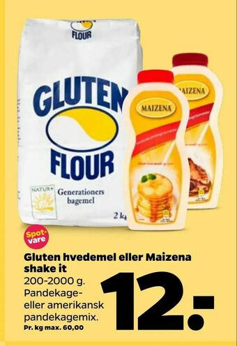 Netto Gluten hvedemel eller Maizena tilbud
