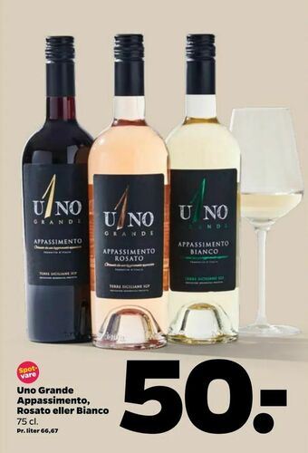 Netto Uno Grande Appassimento, Rosato eller Bianco tilbud