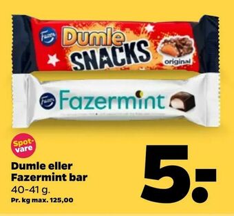 Netto Dumle eller Fazermint bar tilbud
