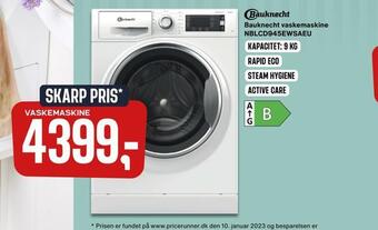 Skousen Bauknecht vaskemaskine tilbud