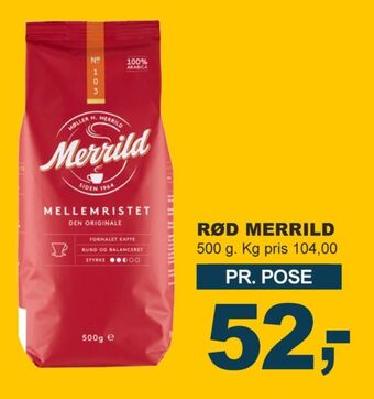 Mellemristet kaffe formalet