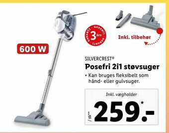 Posefri 2i1 støvsuger