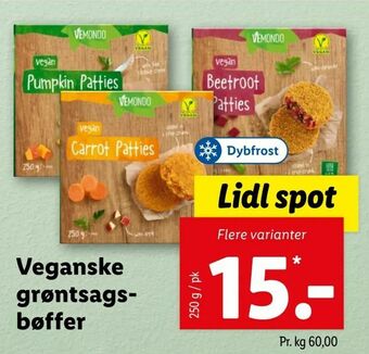 Veganske grøntsagsbøffer