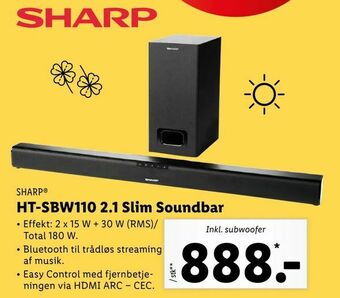 HT-SBW1102,1 Slim Soundbar