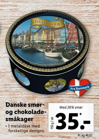 Let-Køb Danske smør- og chokoladesmåkager tilbud