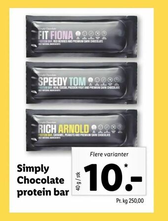 Let-Køb Simply Chocolate protein bar tilbud