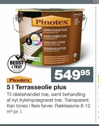 Bauhaus 5 l Terrasseolie plus tilbud