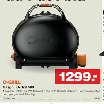 Bauhaus Gasgrill O-Grill 500 tilbud