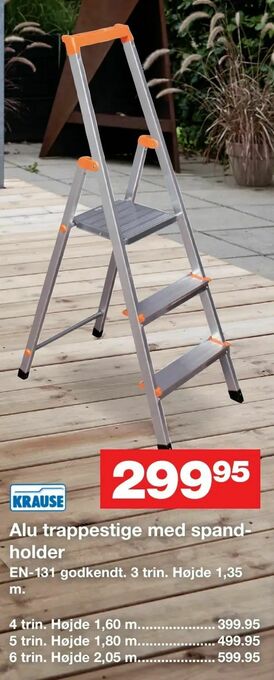 Alu trappestige med spand holder