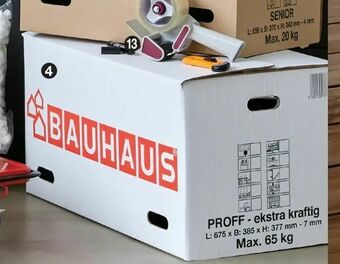 Bauhaus Flyttekasse proff hvid 7 mm, Eks. kraftig tilbud