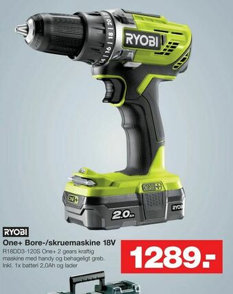 Bauhaus One+ Bore-/skruemaskine 18V tilbud