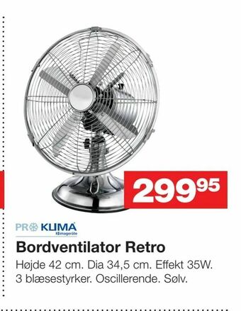 Bauhaus Bordventilator Retro tilbud