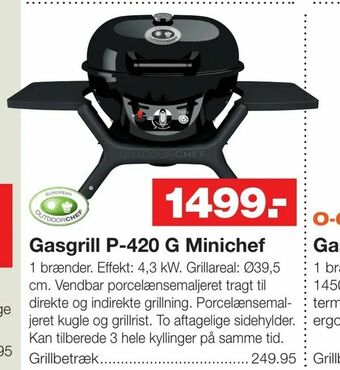 Bauhaus Gasgrill P-420 G Minichef tilbud