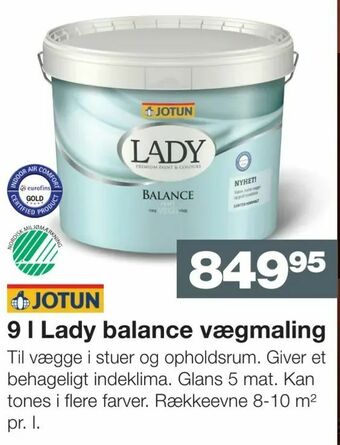 Bauhaus 9 l Lady balance vægmaling tilbud