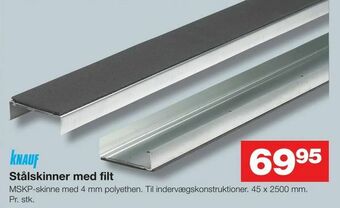 Bauhaus Stålskinner med filt tilbud