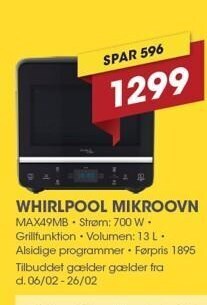 Punkt1 Whirlpool mikroovn tilbud