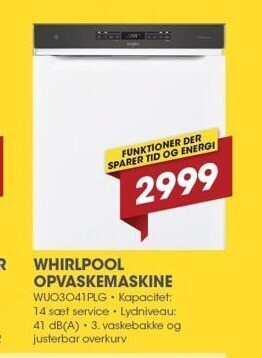 Punkt1 Whirlpool opvaskemaskine tilbud