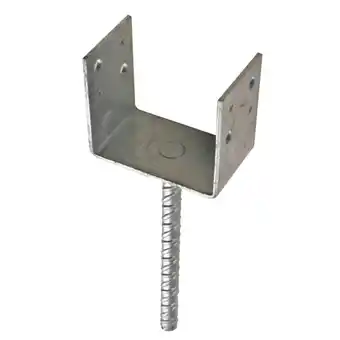 Silvan Pn beslag, stolpesko, u-form, varmforzinket, b: 90 mm x l: 200 mm tilbud
